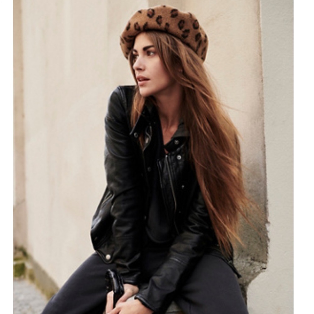 Free People Cheetah Beret